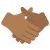 🤝🏾 handshake: medium-dark skin tone display on Twitter